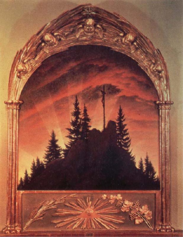 Caspar David Friedrich Kreuz im Gebirge,Teschener Altar France oil painting art